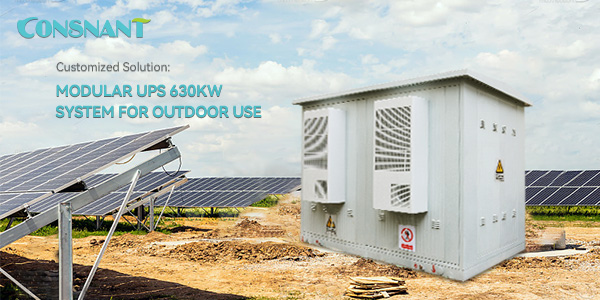 Modular UPS 630KW system for outdoor use